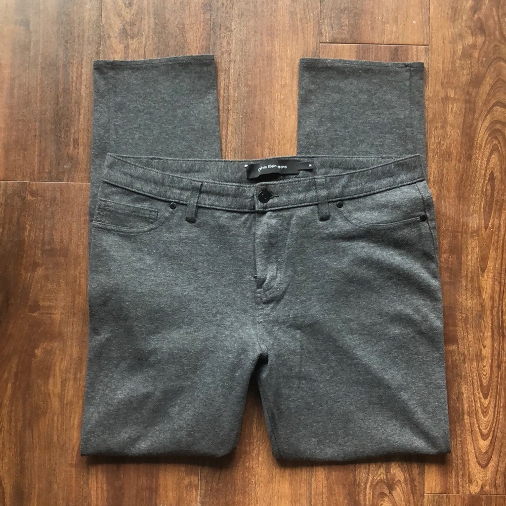Calvin Klein Heather Grey Jegging stretch soft pant size 14